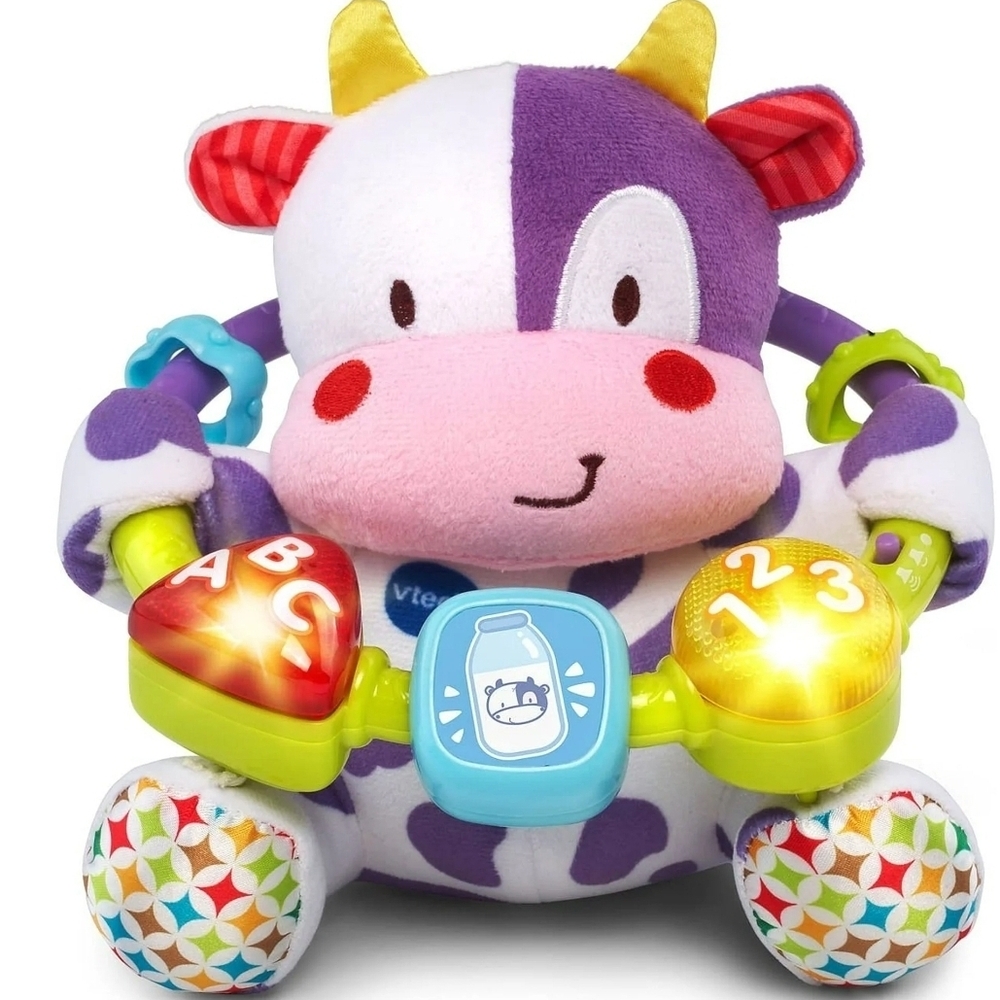 Purple Cow Light-Up Learning Rattle Toy by VTech